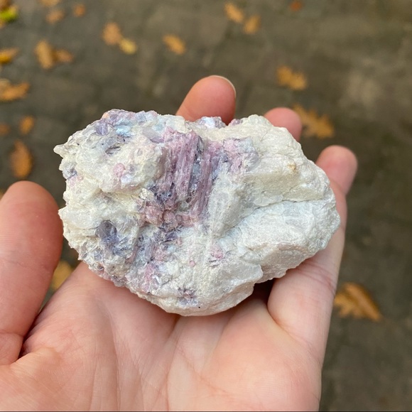 Rubellite Tourmaline Lepidolite Quartz Raw Crystal Gemstone - Picture 3 of 5